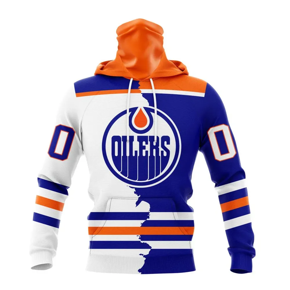 NHL Edmonton Oilers Personalize Home Mix Away Kits Mask Hoodie