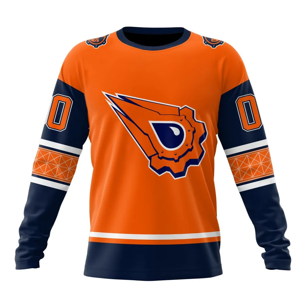 NHL Edmonton Oilers Personalized Alternate Concepts Kits St2401 Long Sleeved Sweatshirt 