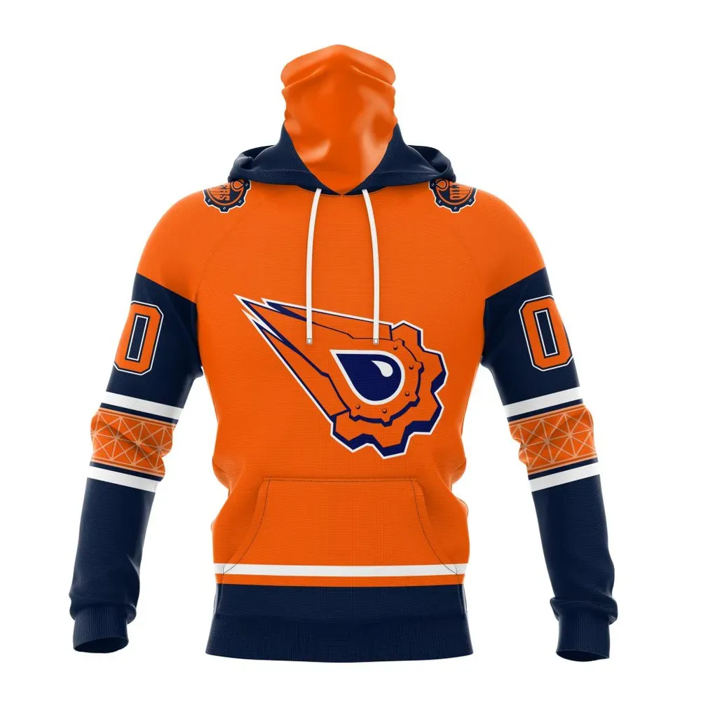 NHL Edmonton Oilers Personalized Alternate Concepts Kits St2401 Mask Hoodie