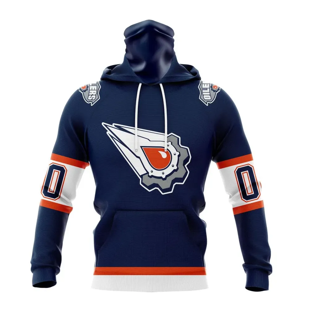 NHL Edmonton Oilers Reverse Retro Kits Mask Hoodie