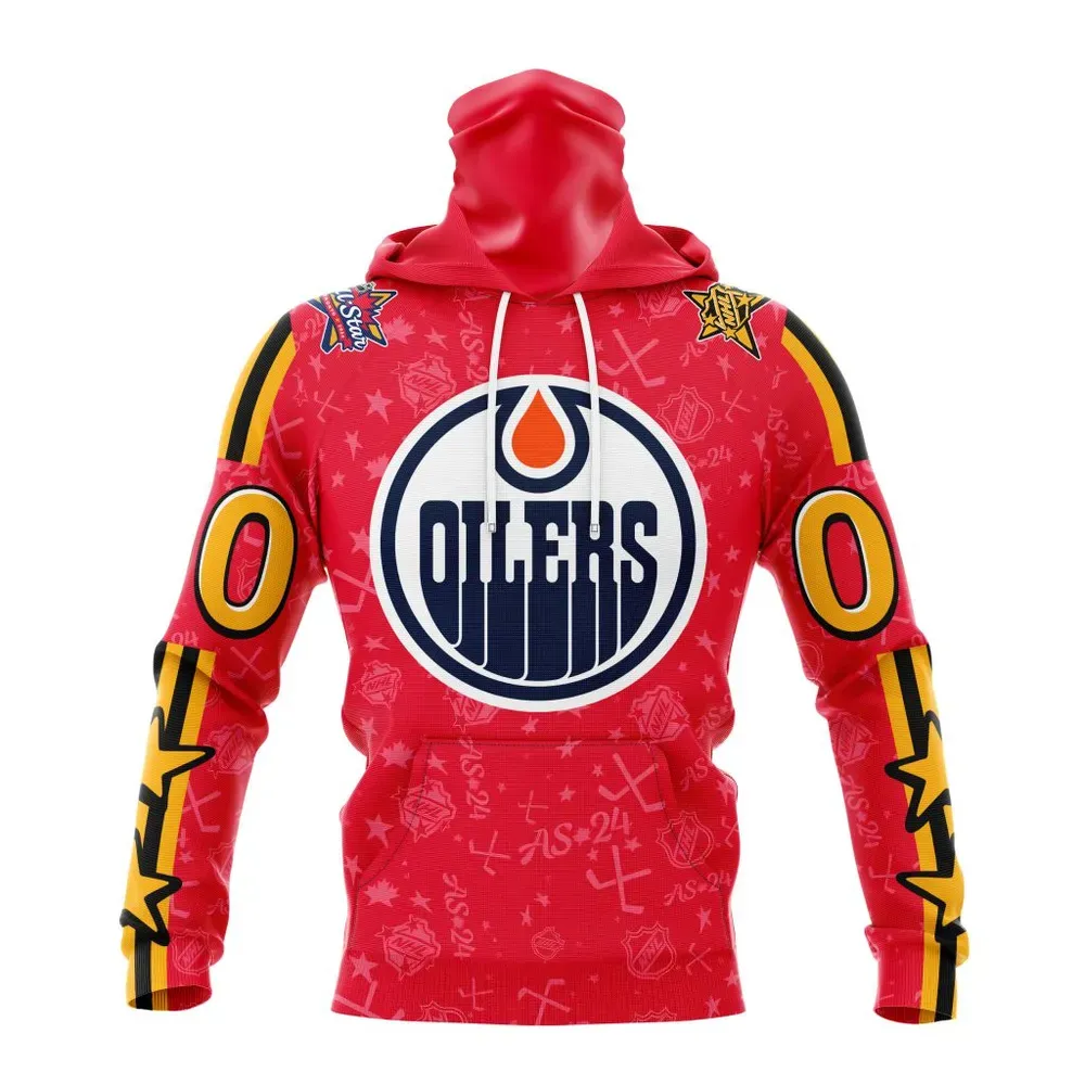 NHL Edmonton Oilers Special 2024 All-Star Game Design St2401 Mask Hoodie