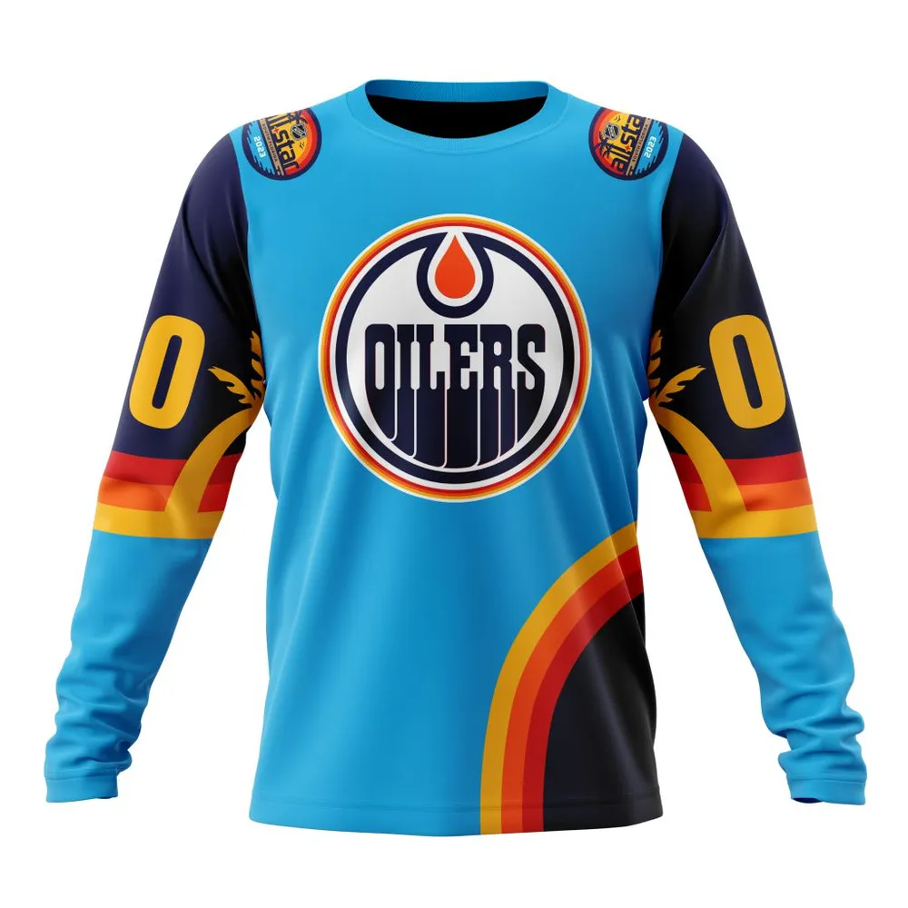 NHL Edmonton Oilers Special All-Star Game Design With Atlantic Ocean Long Sleeved Sweatshirt 