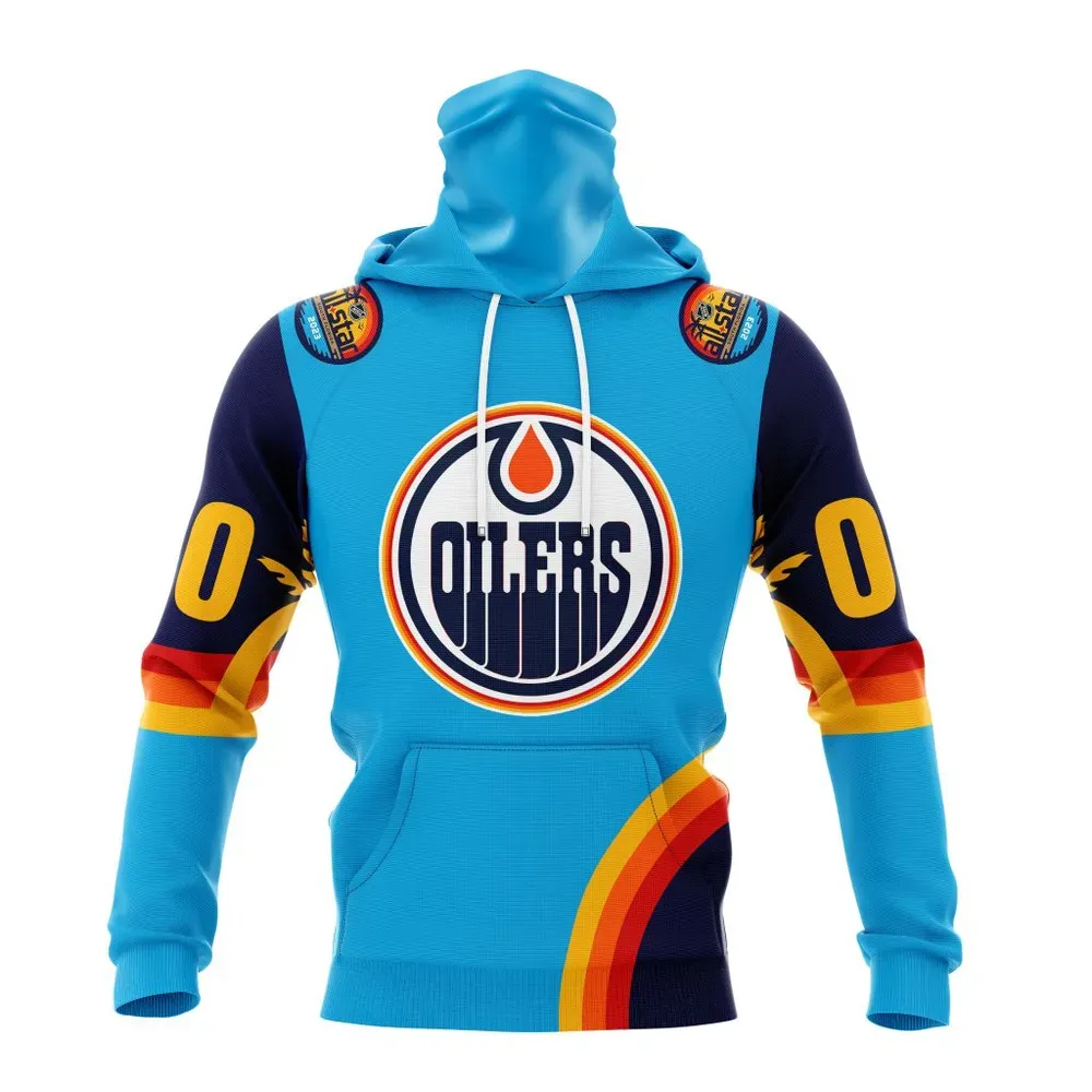 NHL Edmonton Oilers Special All-Star Game Design With Atlantic Ocean Mask Hoodie