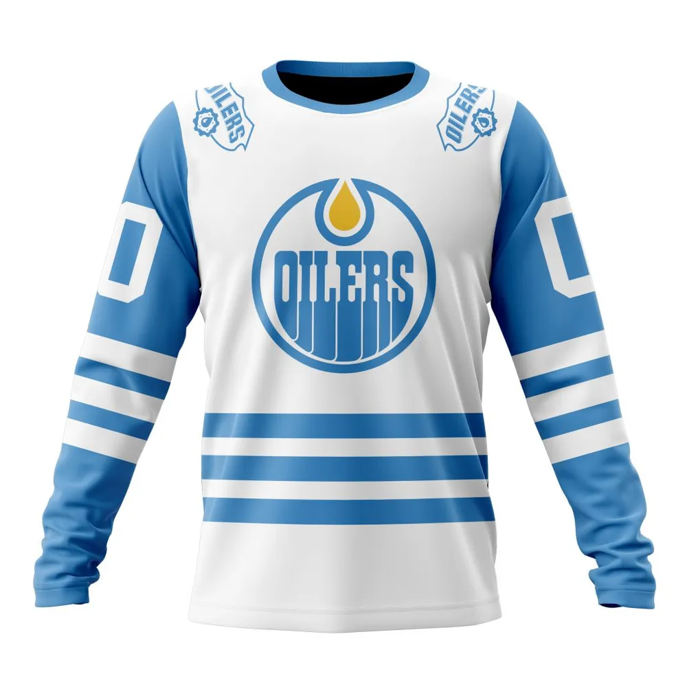 NHL Edmonton Oilers Special City Connect Design St2402 Long Sleeved Sweatshirt 