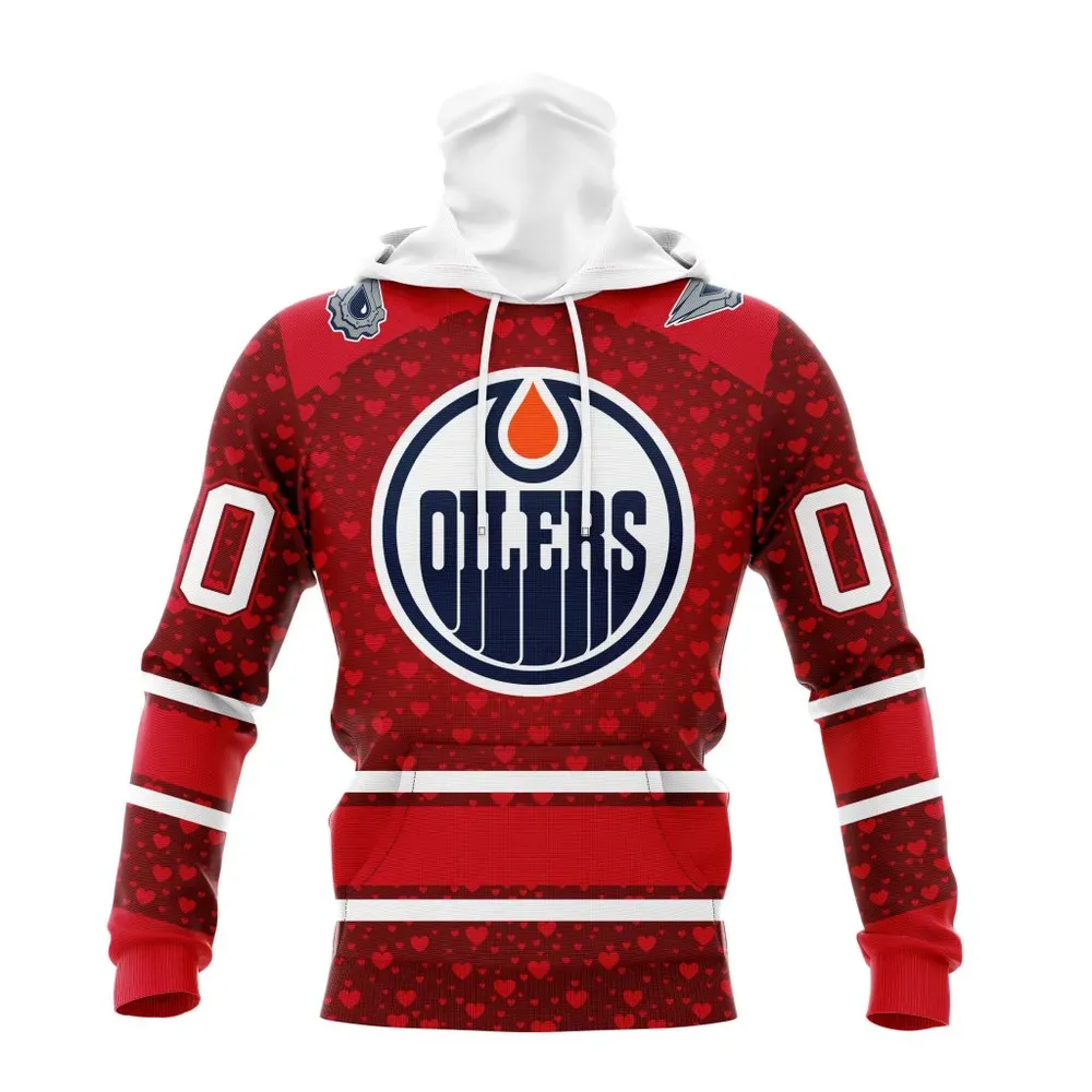 NHL Edmonton Oilers Special Gift For Valentines Day St2401 Mask Hoodie