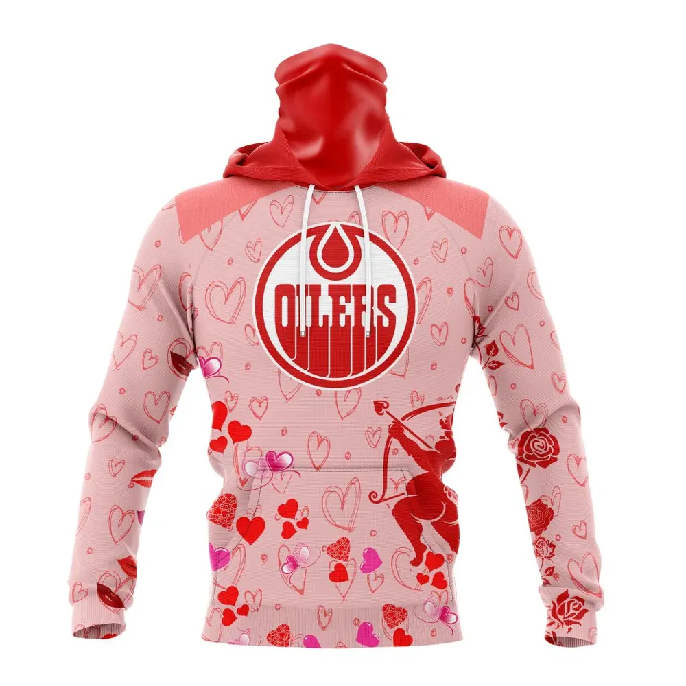 NHL Edmonton Oilers Special Gift For Valentines Day St2402 Mask Hoodie