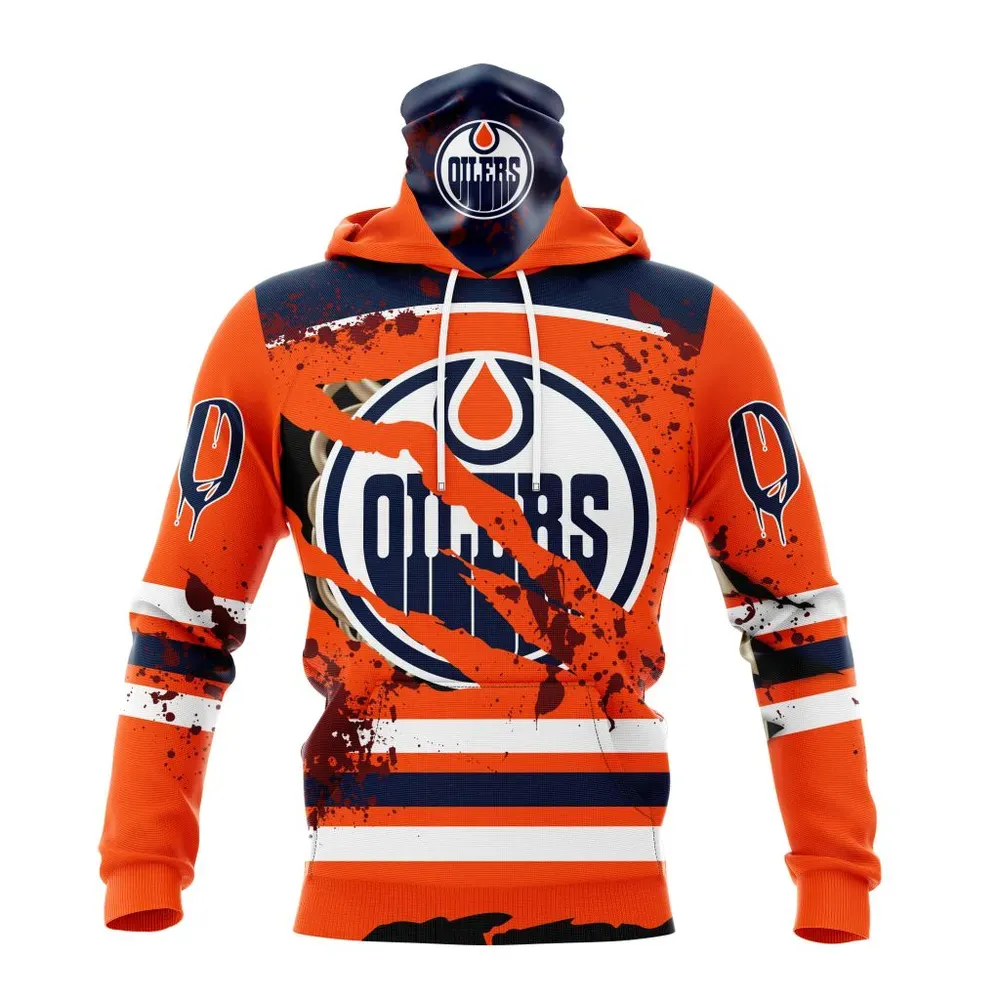 NHL Edmonton Oilers | Specialized Design Jersey With Your Ribs For Halloween Mask Hoodie