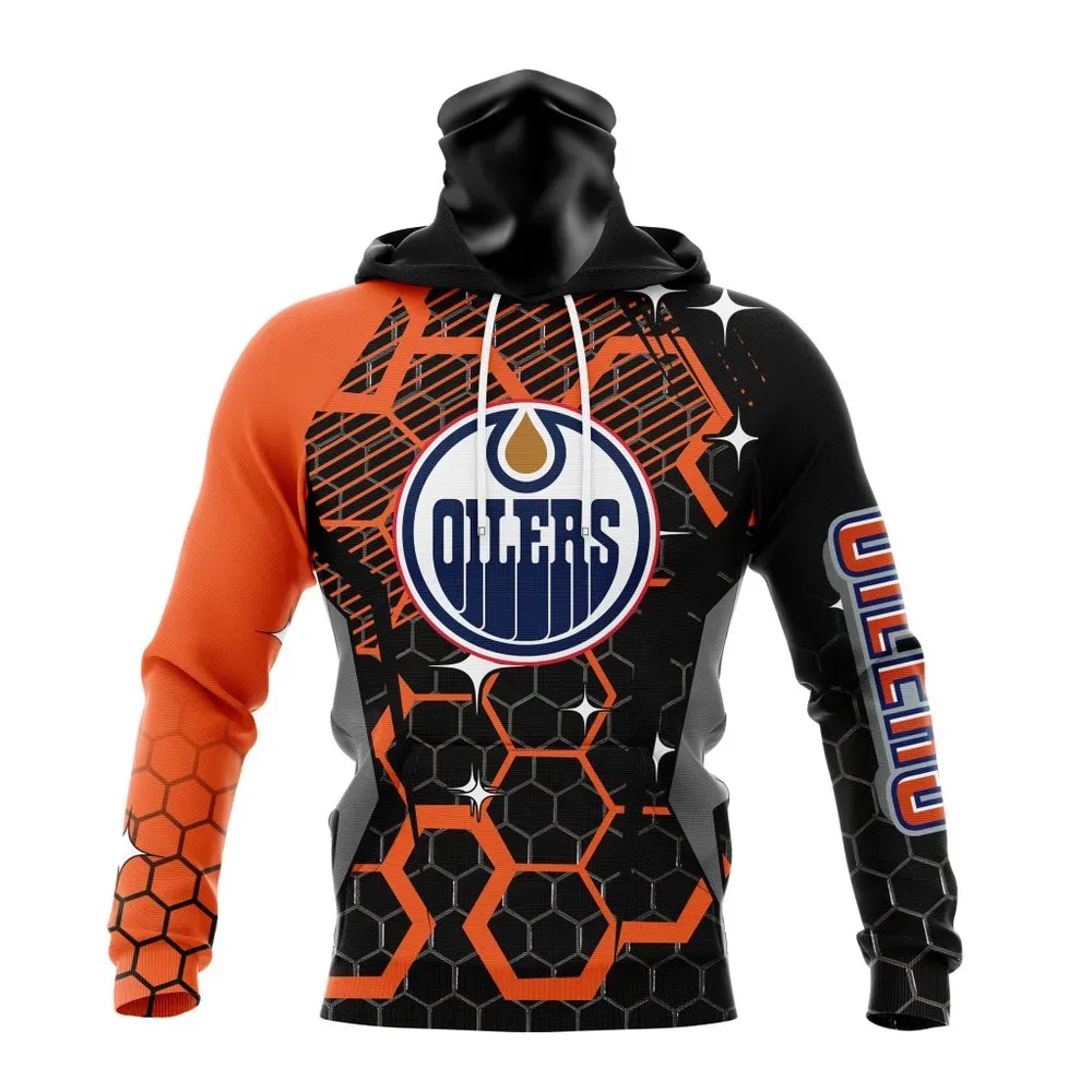 NHL Edmonton Oilers | Specialized Design With Motocross Syle V0222 Mask Hoodie