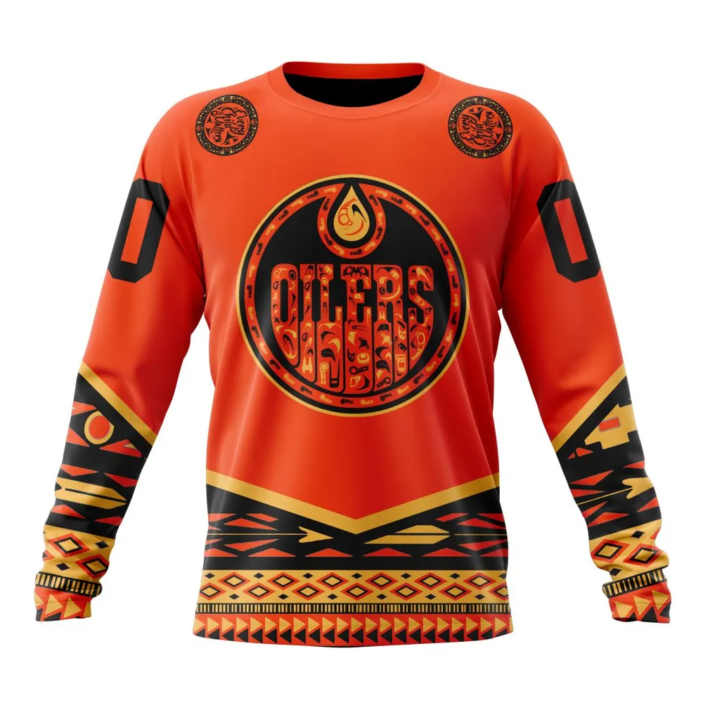 NHL Edmonton Oilers | Specialized National Day For Truth And Reconciliation Long Sleeved Sweatshirt 