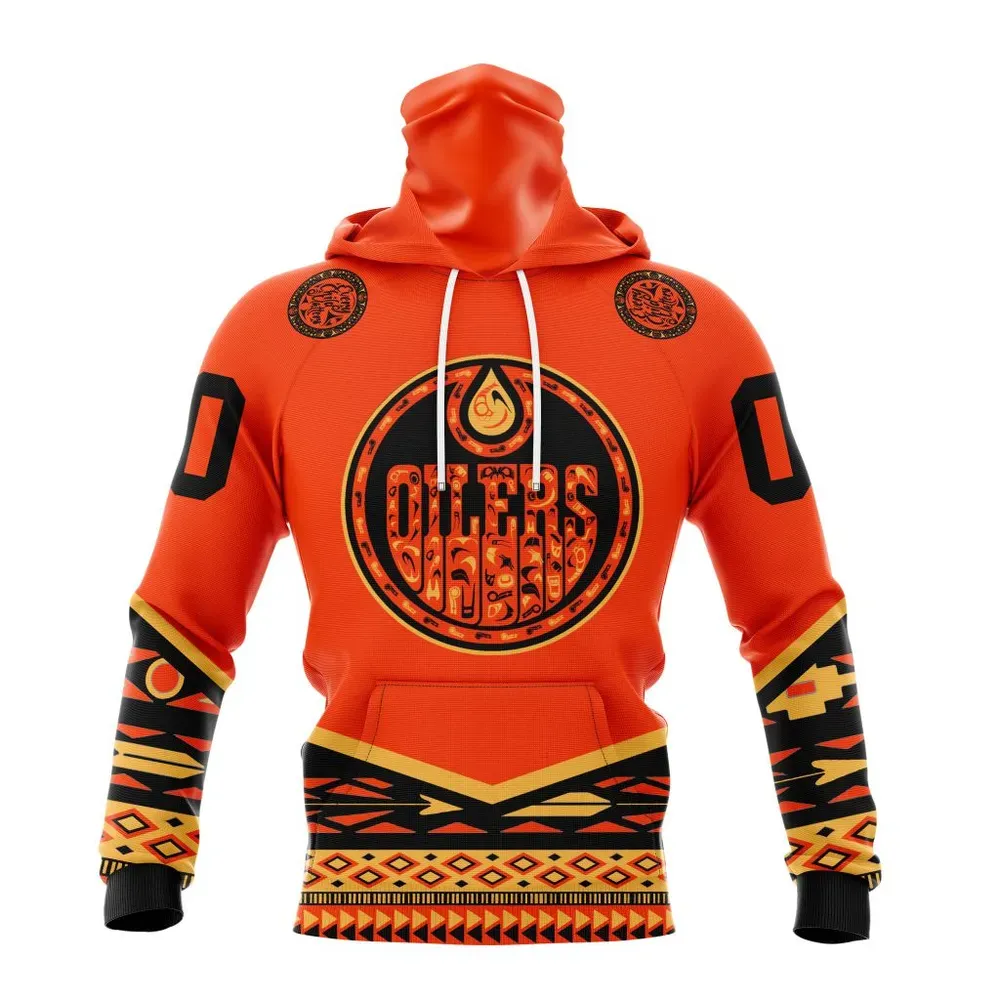 NHL Edmonton Oilers | Specialized National Day For Truth And Reconciliation Mask Hoodie