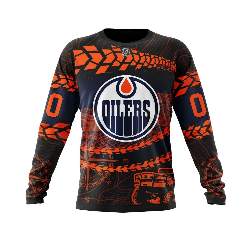 NHL Edmonton Oilers | Specialized Off Road Style St2201 Long Sleeved Sweatshirt 