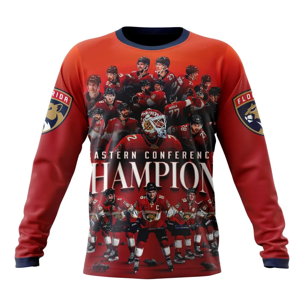 NHL Florida Panthers 2024 Eastern Conference Champions St2401 Long Sleeved Sweatshirt 