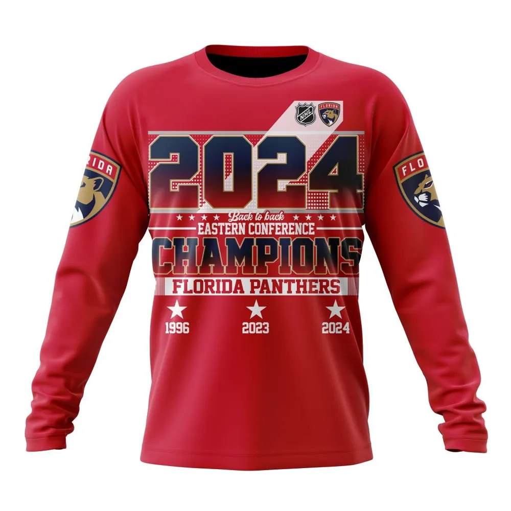 NHL Florida Panthers 2024 Eastern Conference Champions St2402 Long Sleeved Sweatshirt 