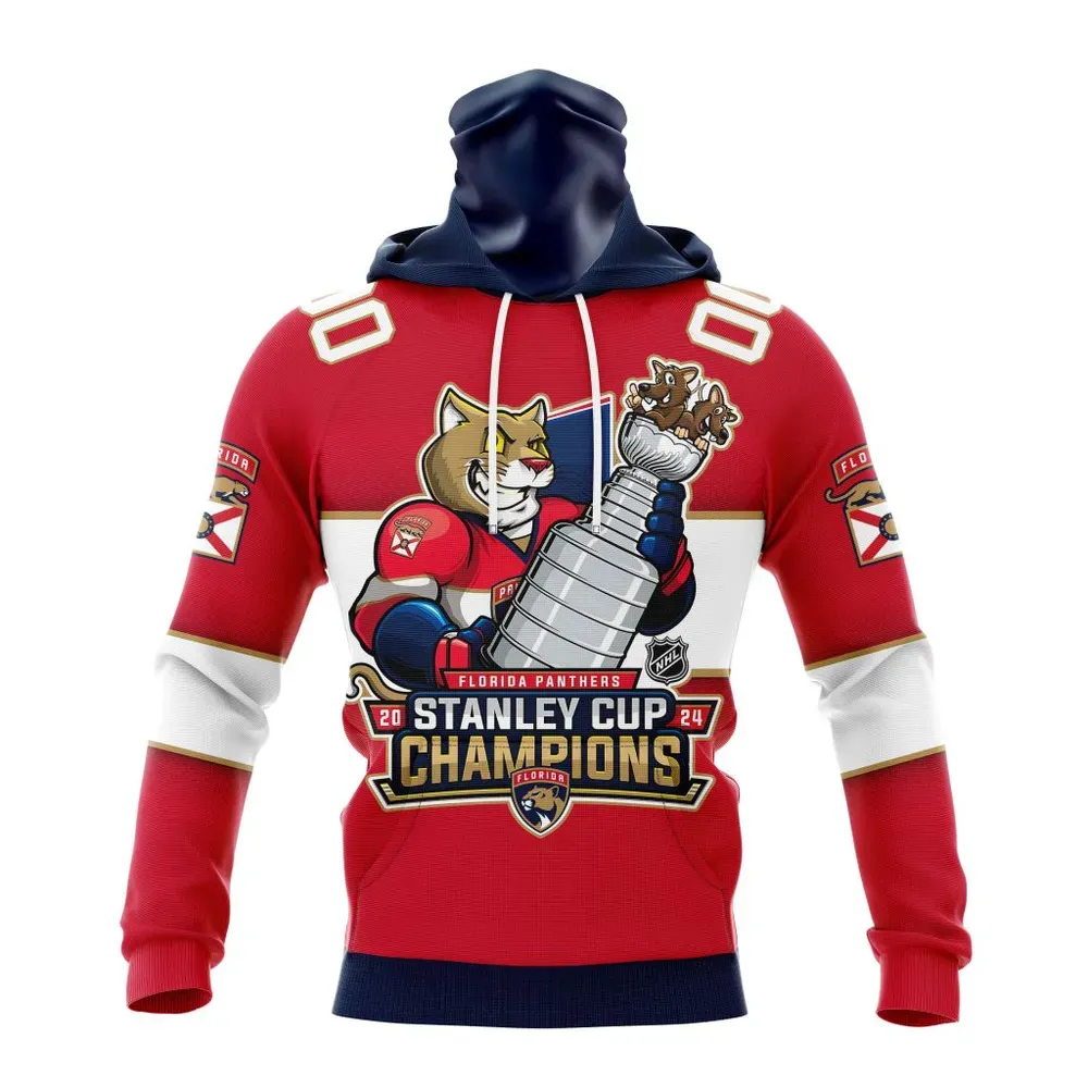 NHL Florida Panthers 2024 Stanley Cup Champions Home Design Mask Hoodie