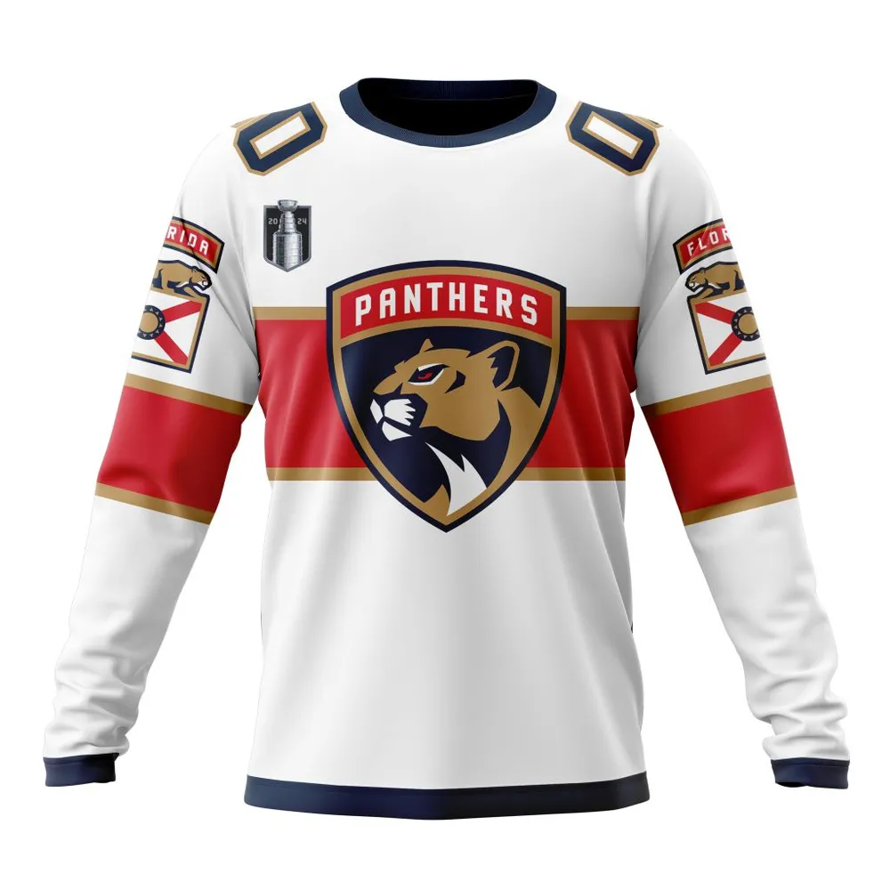 NHL Florida Panthers 2024 Stanley Cup Final Away Kits Long Sleeved Sweatshirt 