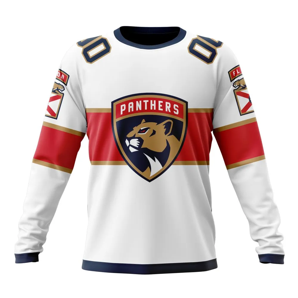 NHL Florida Panthers Away Kits Long Sleeved Sweatshirt 