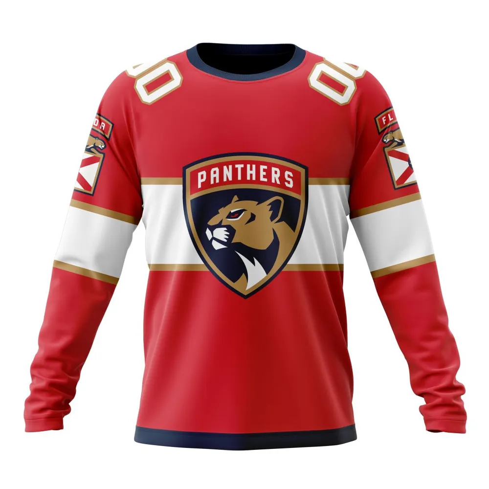 NHL Florida Panthers Home Kits Long Sleeved Sweatshirt 