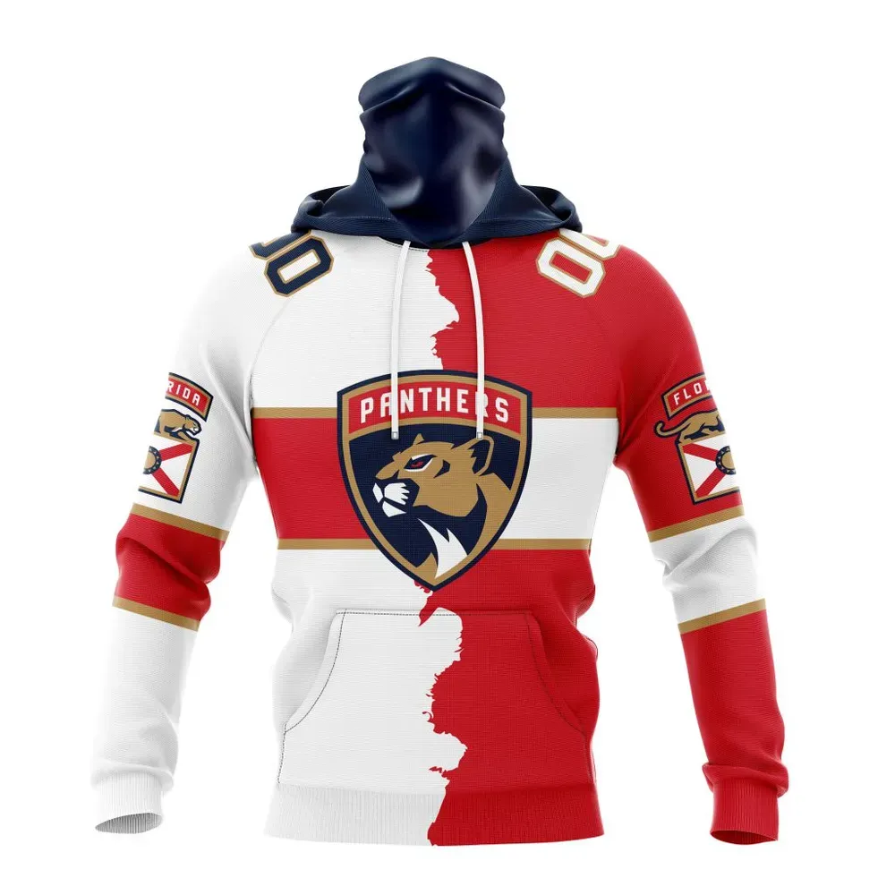 NHL Florida Panthers Personalize Home Mix Away Kits Mask Hoodie