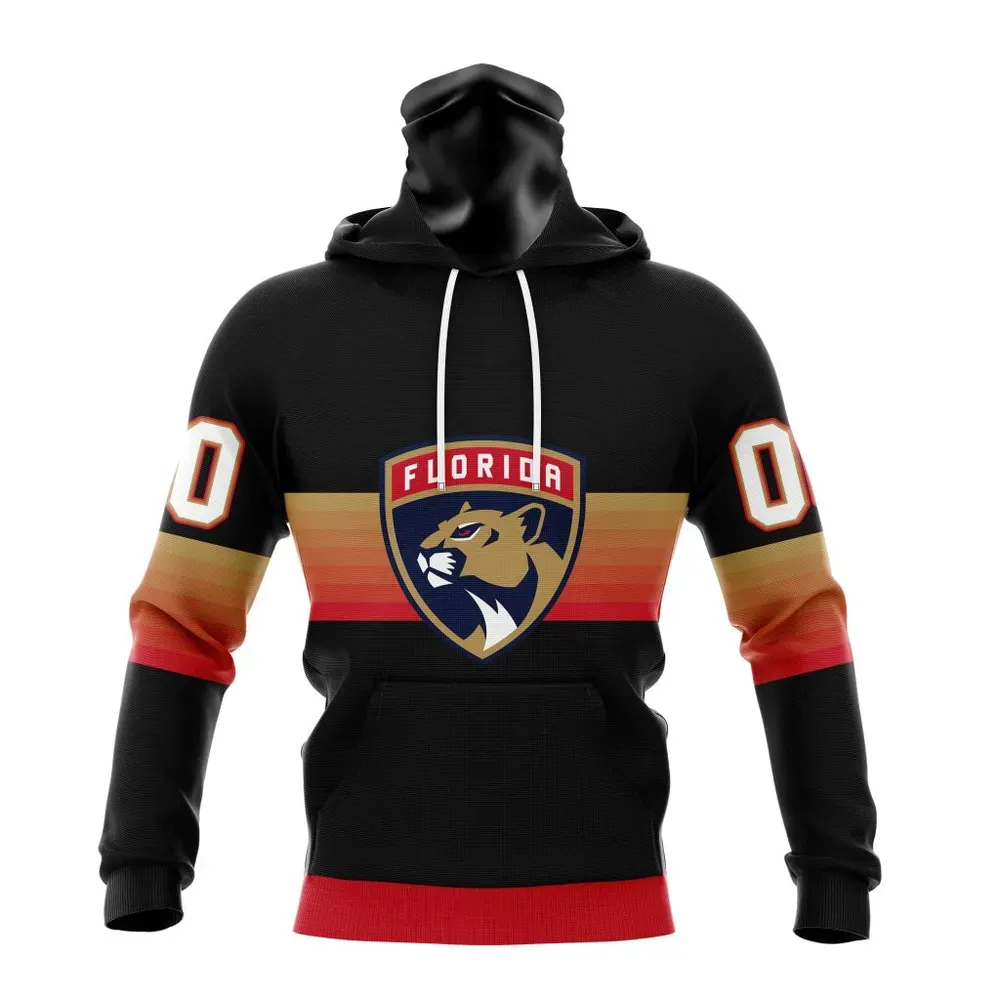 NHL Florida Panthers Special Black And Gradient Design St2301 Mask Hoodie