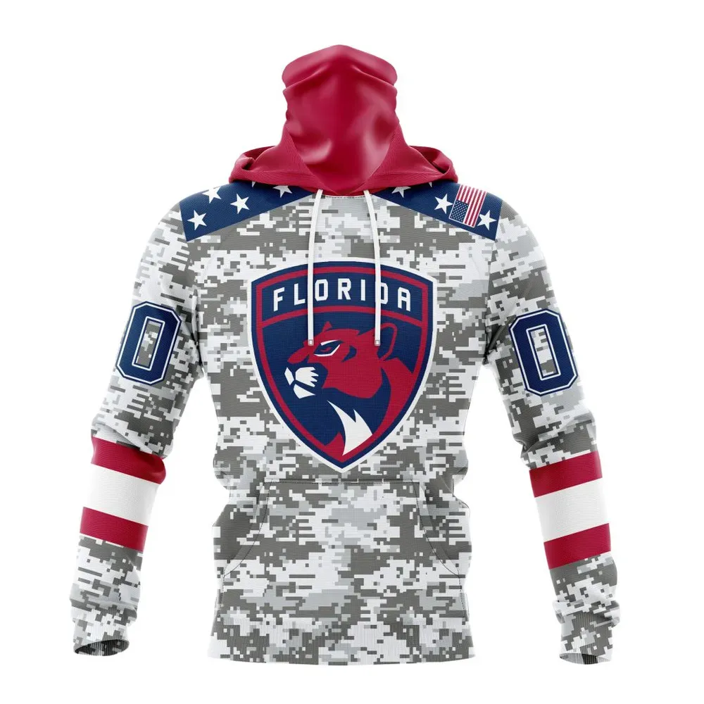 NHL Florida Panthers Special Camo Design For Veterans Day St2301 Mask Hoodie