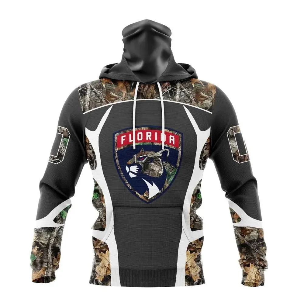 NHL Florida Panthers Special Camo Hunting Design V2302 Mask Hoodie