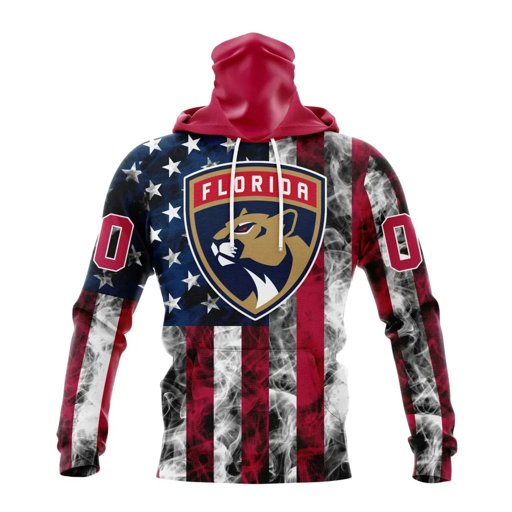 NHL Florida Panthers Special Design For Independence Day The Fourth Of July St2401 Mask Hoodie