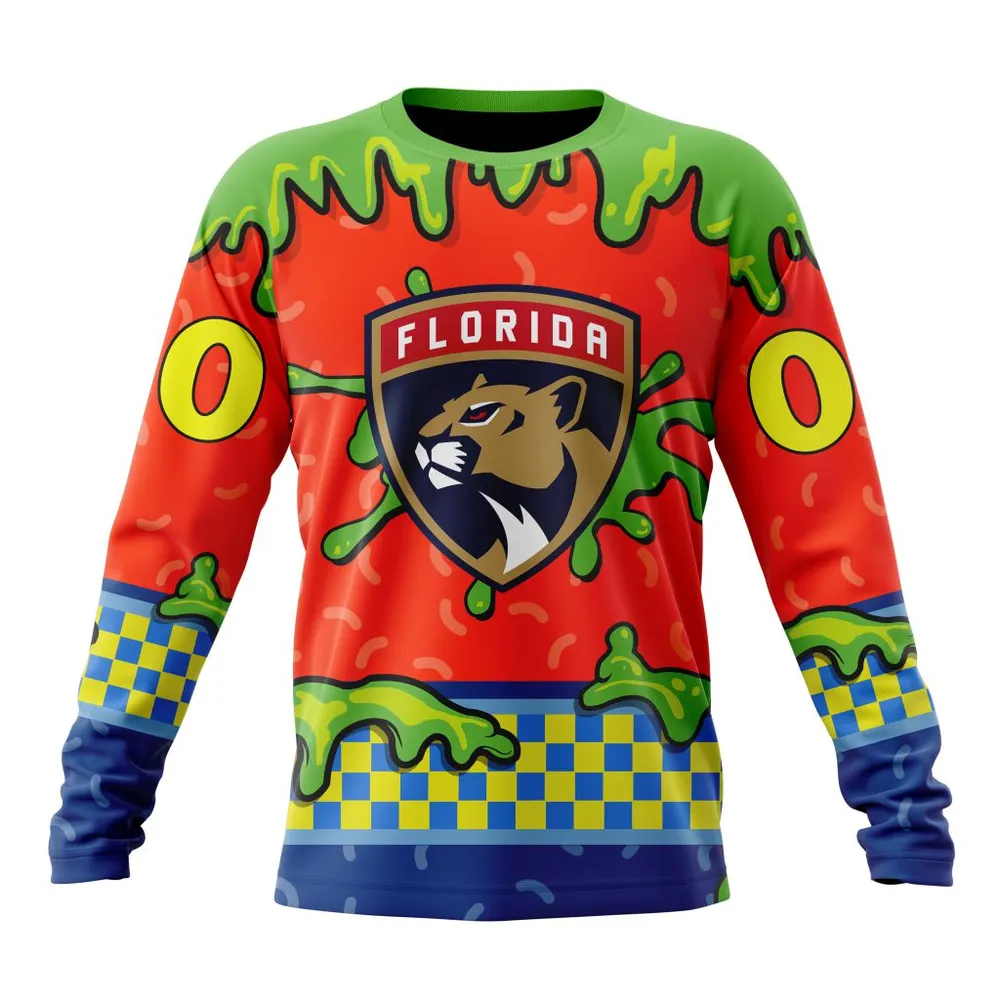 NHL Florida Panthers Special Nickelodeon Design St2301 Long Sleeved Sweatshirt 