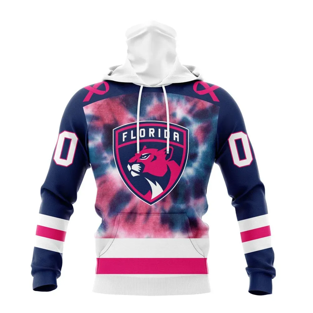 NHL Florida Panthers Special Pink October Fight Breast Cancer St2303 Mask Hoodie