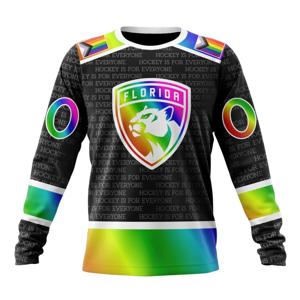 NHL Florida Panthers Special Pride Design Hockey Is For Everyone Long Sleeved Sweatshirt 