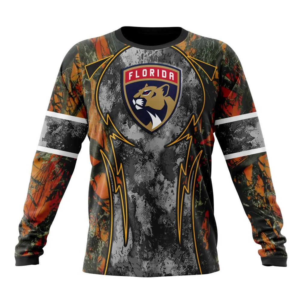 NHL Florida Panthers | Specialized Design Wih Camo Concepts For Hungting In Forest Long Sleeved Sweatshirt 