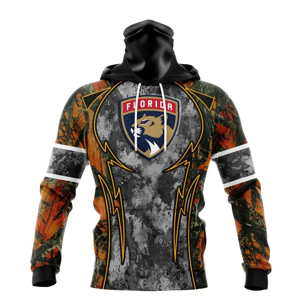 NHL Florida Panthers | Specialized Design Wih Camo Concepts For Hungting In Forest Mask Hoodie