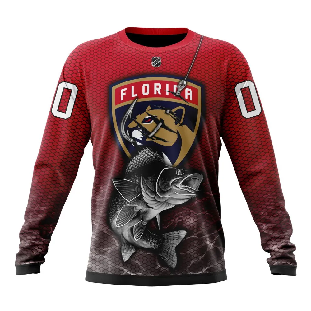 NHL Florida Panthers | Specialized Fishing Style St2201 Long Sleeved Sweatshirt 