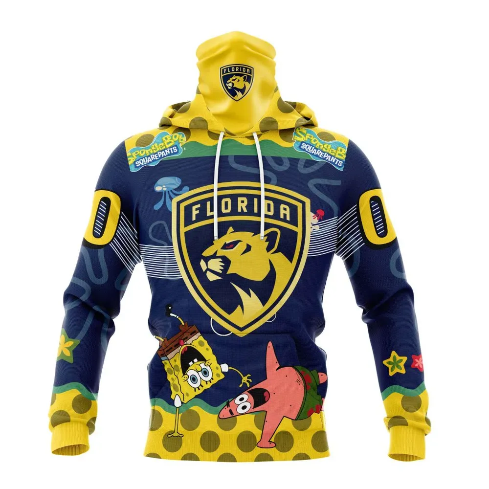 NHL Florida Panthers | Specialized Jersey With Spongebob Mask Hoodie