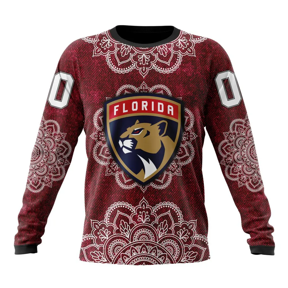 NHL Florida Panthers | Specialized Mandala Style St2201 Long Sleeved Sweatshirt 