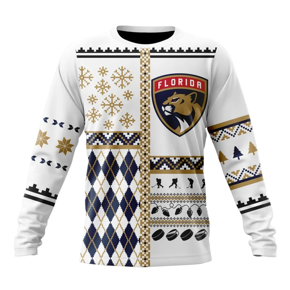 NHL Florida Panthers | Specialized Unisex Christmas Is Coming V01 Long Sleeved Sweatshirt 