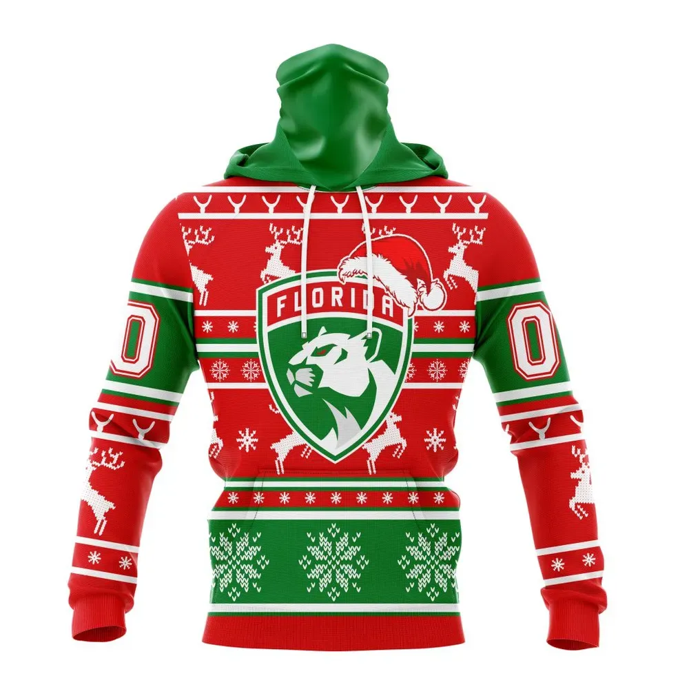 NHL Florida Panthers | Specialized Unisex Christmas Is Coming V02 Mask Hoodie