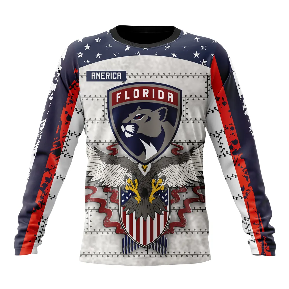 NHL Florida Panthers | Specialized Unisex In Us Concepts V0222 Long Sleeved Sweatshirt 