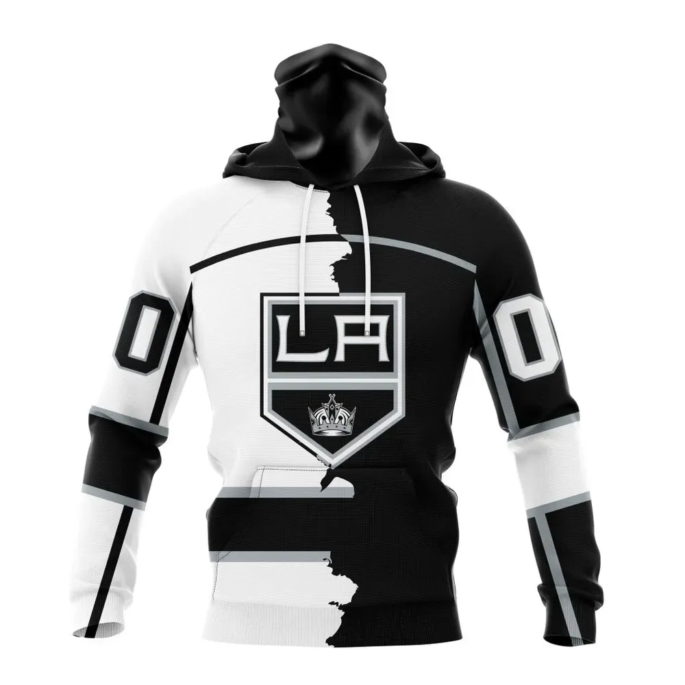 NHL Los Angeles Kings Personalize Home Mix Away Kits Mask Hoodie