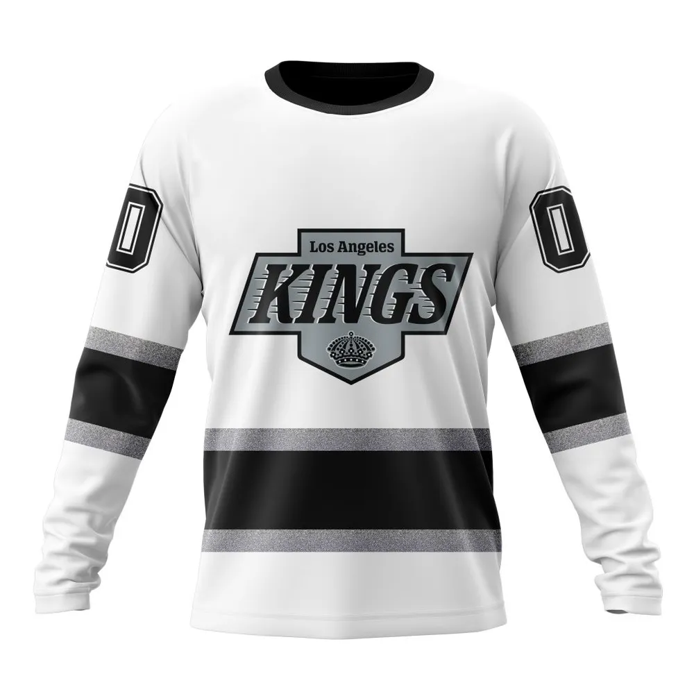 NHL Los Angeles Kings Personalized 2024-2025 Away Kits Long Sleeved Sweatshirt 