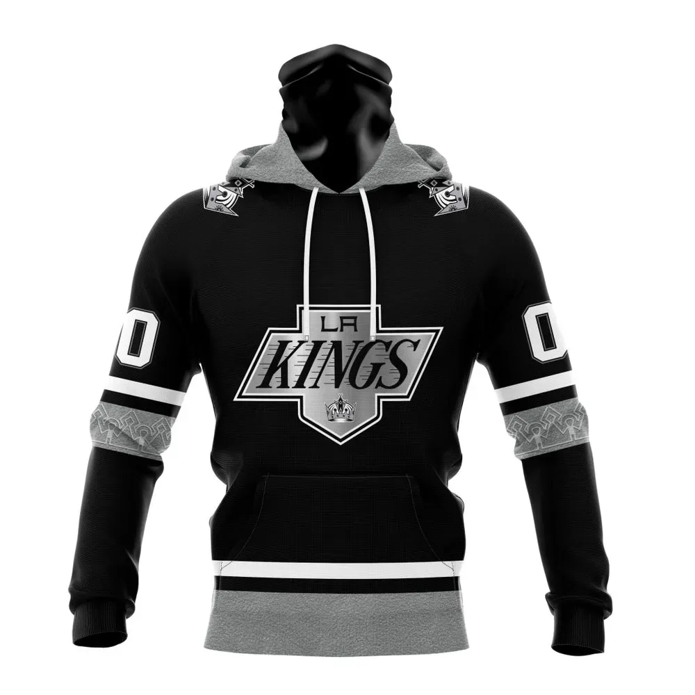 NHL Los Angeles Kings Personalized Alternate Concepts Kits St2401 Mask Hoodie