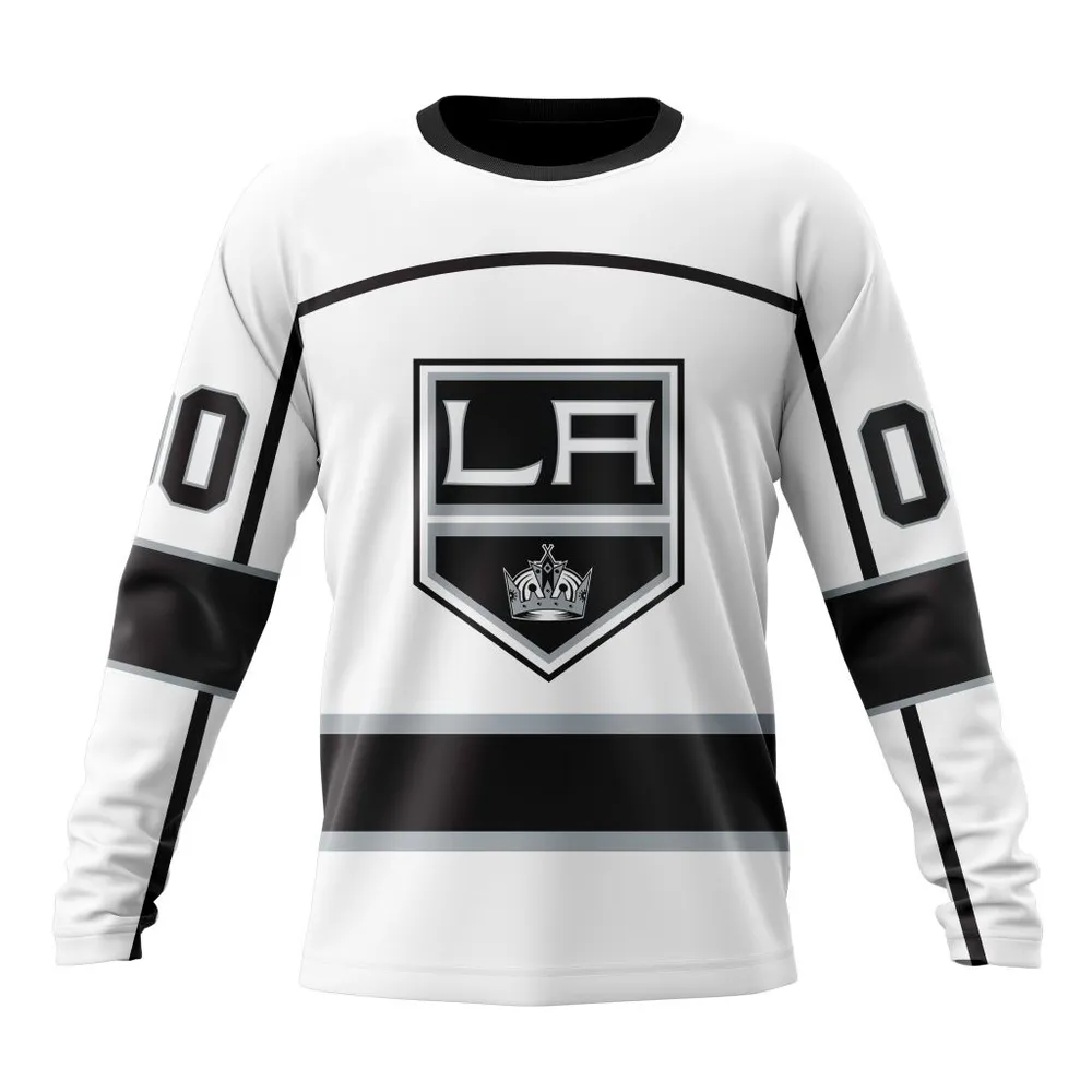 NHL Los Angeles Kings Personalized Away Kits Long Sleeved Sweatshirt 