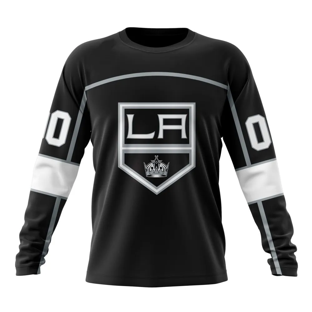 NHL Los Angeles Kings Personalized Home Kits Long Sleeved Sweatshirt 