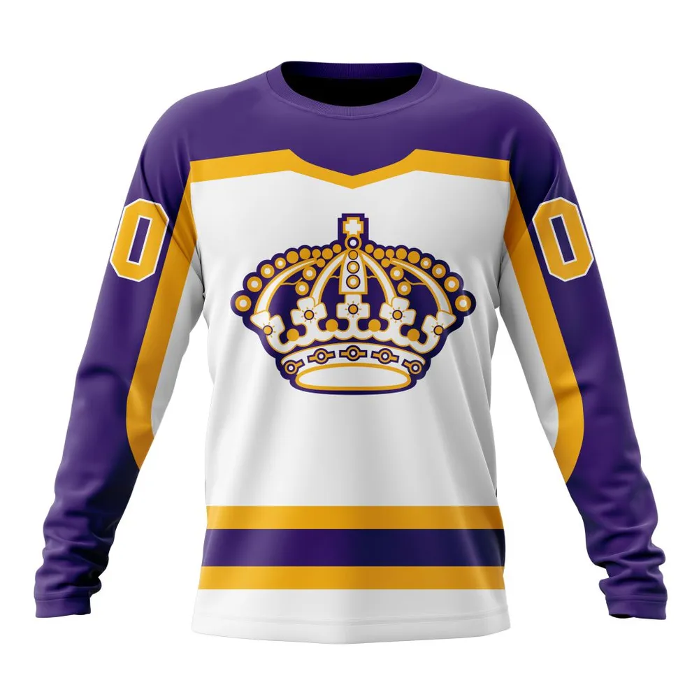 NHL Los Angeles Kings Reverse Retro Kits Long Sleeved Sweatshirt 