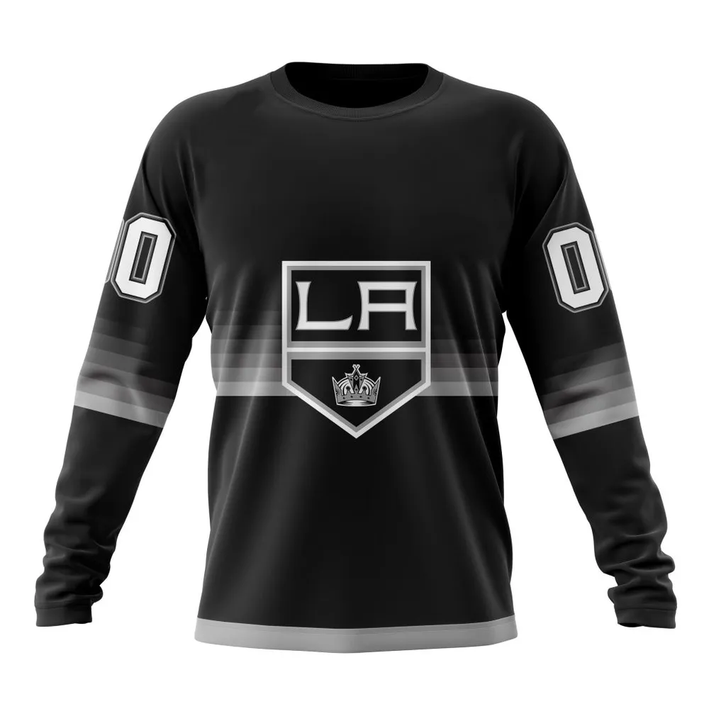 NHL Los Angeles Kings Special Black And Gradient Design St2301 Long Sleeved Sweatshirt 