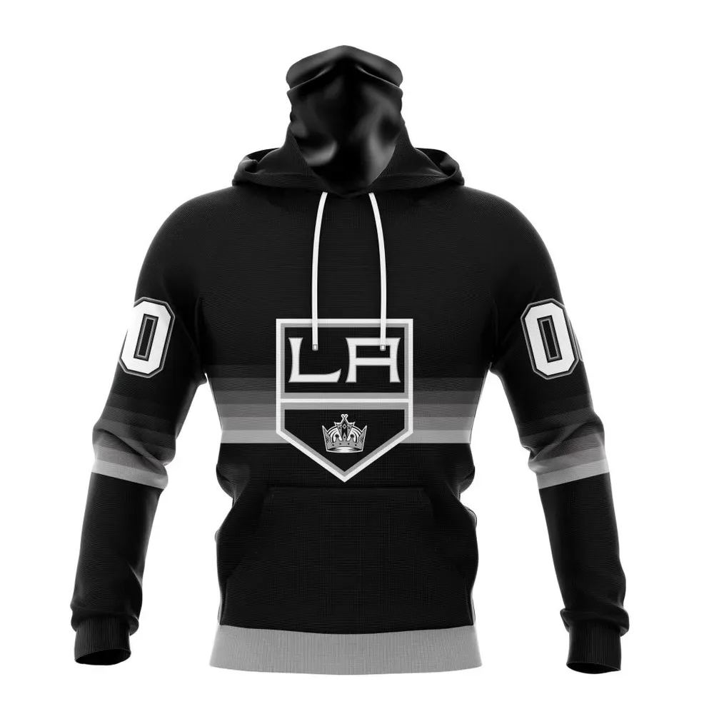 NHL Los Angeles Kings Special Black And Gradient Design St2301 Mask Hoodie