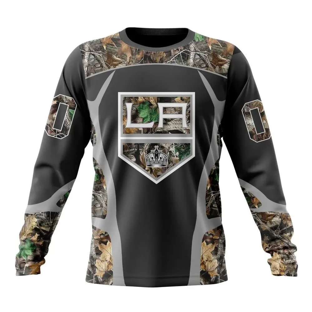 NHL Los Angeles Kings Special Camo Hunting Design V2302 Long Sleeved Sweatshirt 