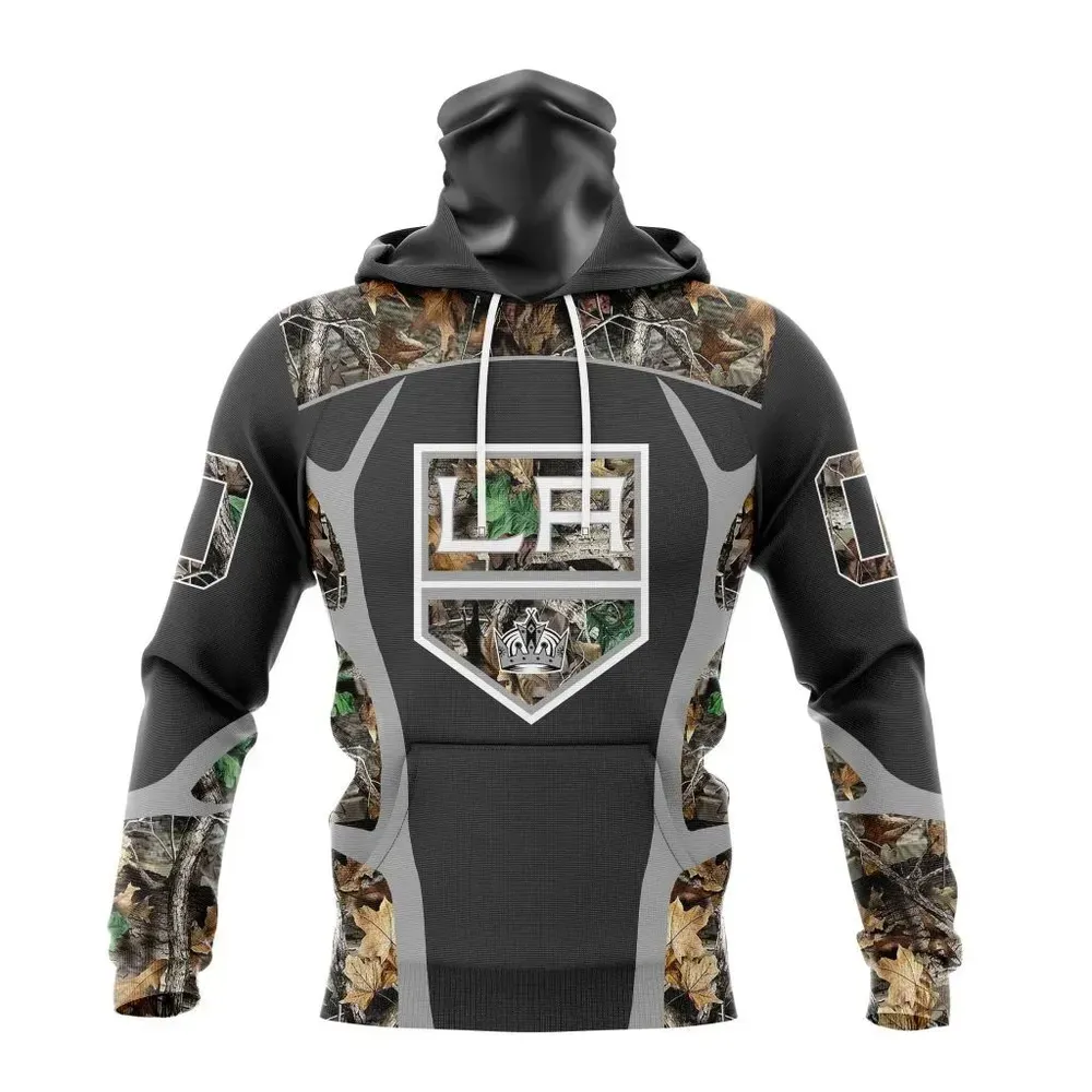 NHL Los Angeles Kings Special Camo Hunting Design V2302 Mask Hoodie