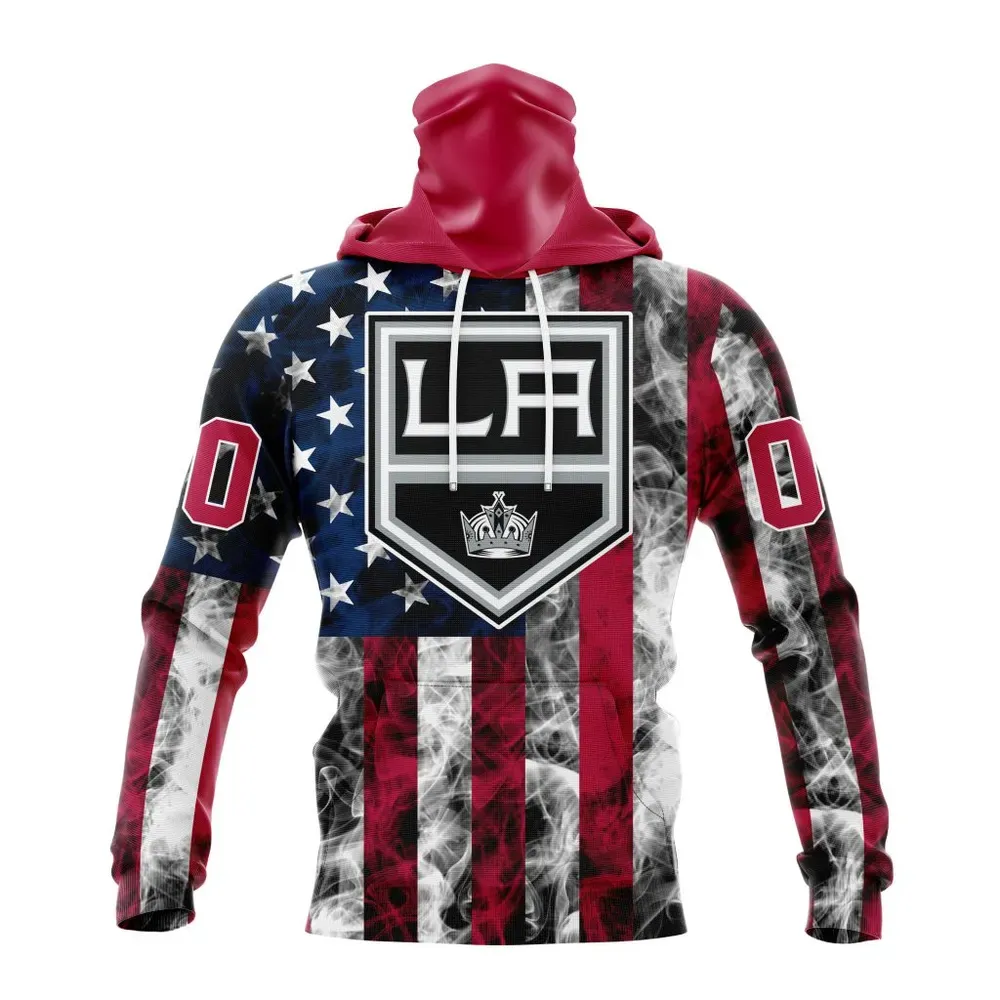 NHL Los Angeles Kings Special Design For Independence Day The Fourth Of July St2401 Mask Hoodie