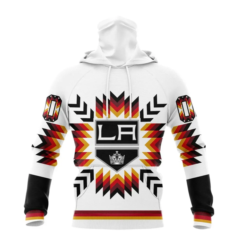 NHL Los Angeles Kings Special Design With Native Pattern St2302 Mask Hoodie