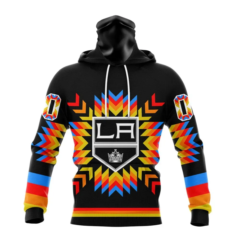 NHL Los Angeles Kings Special Design With Native Pattern St2306 Mask Hoodie